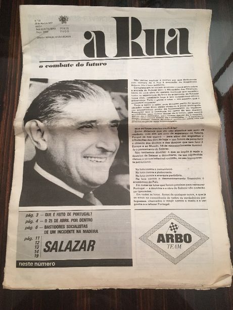 Jornal A Rua Especial Salazar 28 Abril 1977