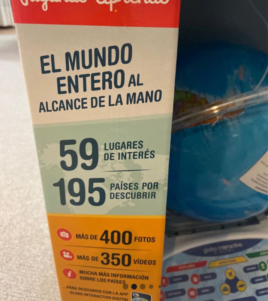 Globo de aprendizagem Clementoni novo, idioma Espanhol