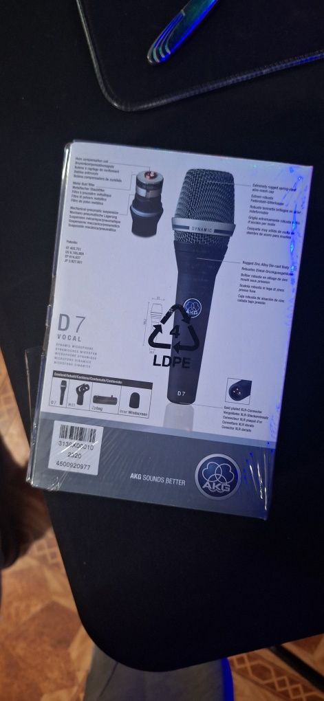 Mikrofon AKG D7 nowy!