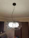 Lampa wisząca Coolio 3x60W, białe klosze.