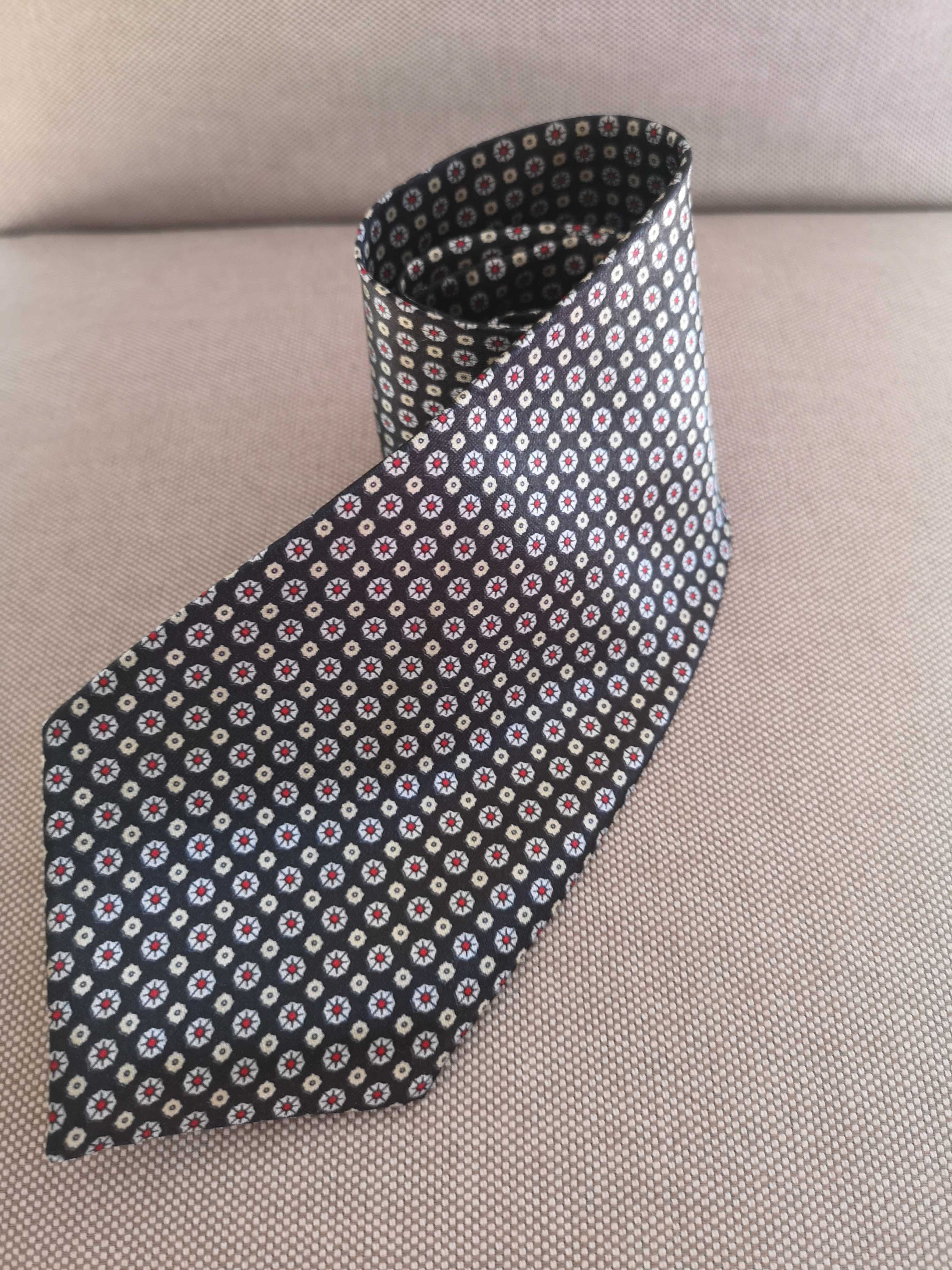 Collectione Roberto czarno granatowy krawat