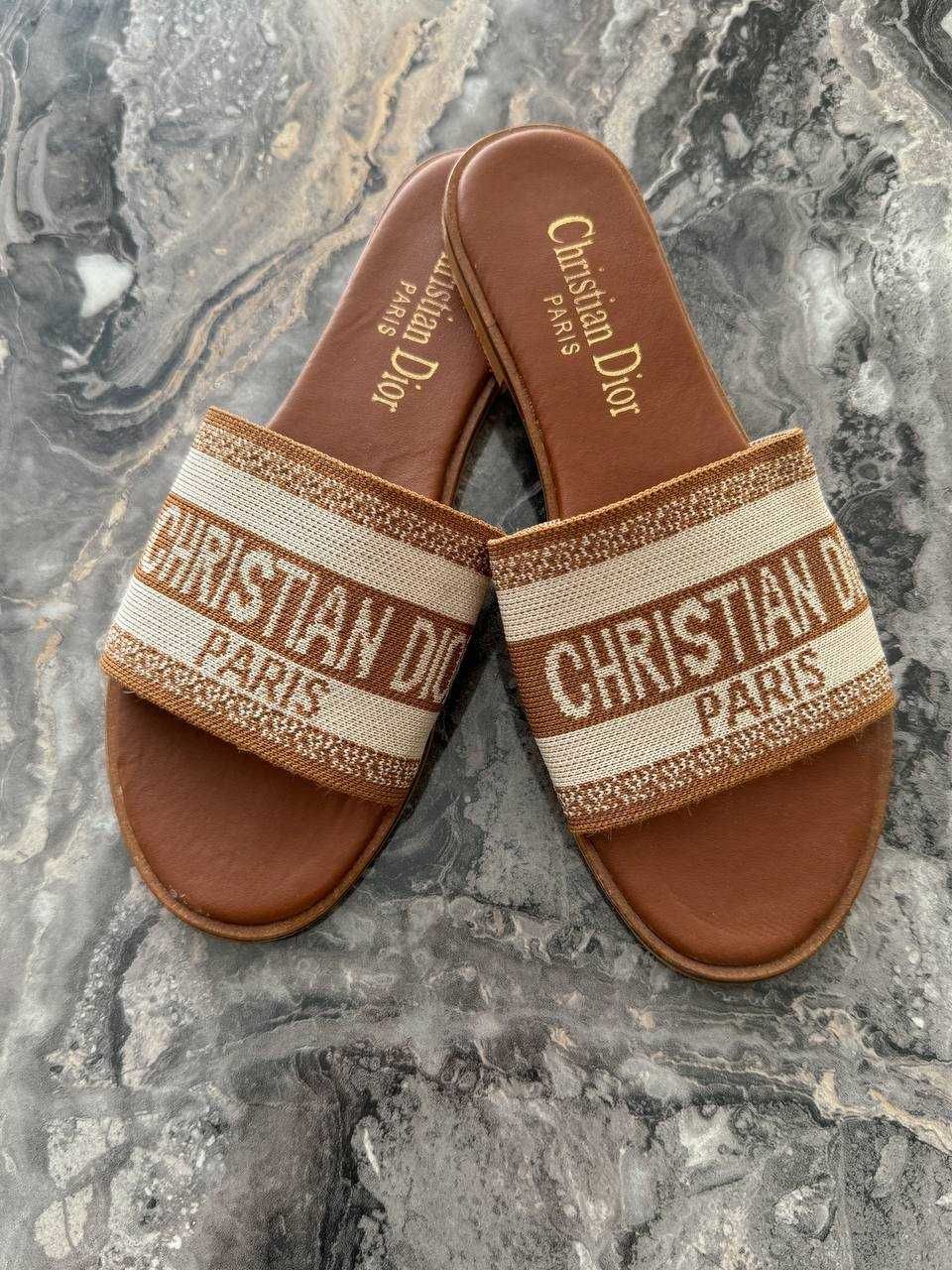 Шлепки Christian Dior Slides Brown