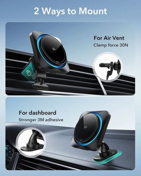 Автомобільна зарядка тримач  для телефону ESR Qi2 Wireless Car Charger