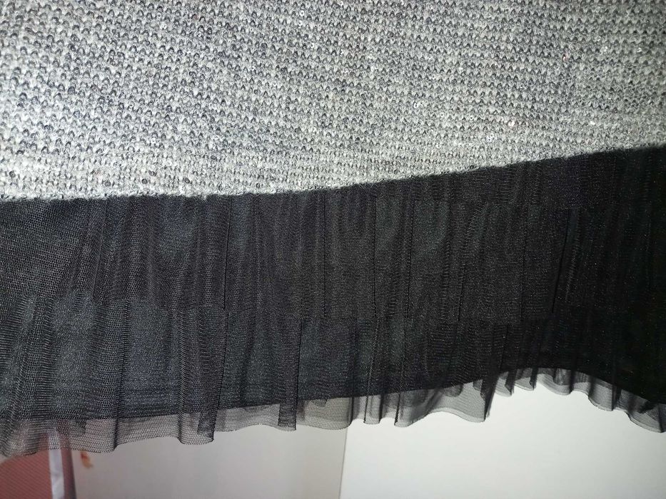 Vestido prateado e preto de cerimónia/festa - Rinascimento