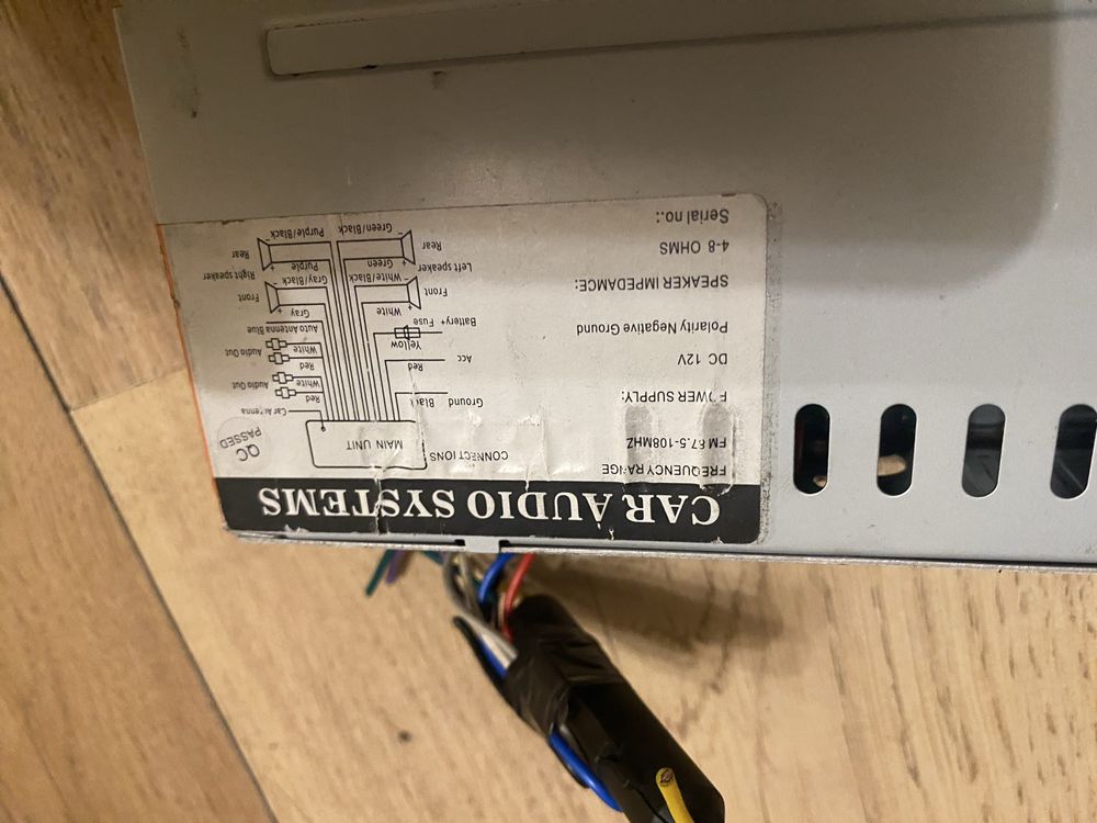 Автомагнитола USB/BL RGB micro SD/AUX/FM