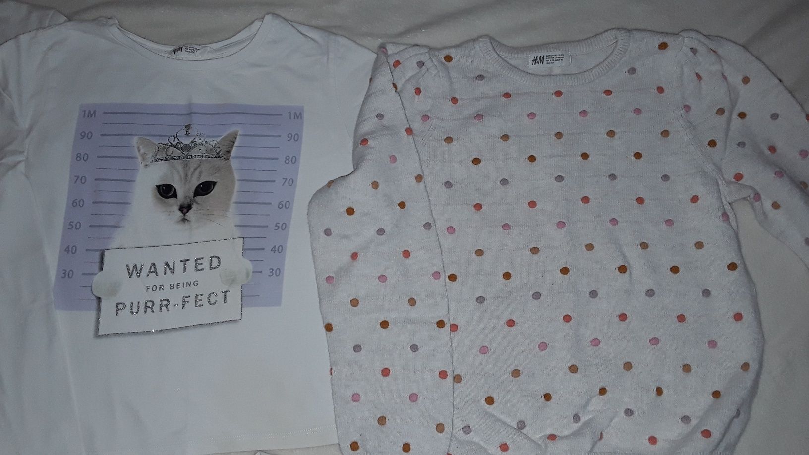 Koszulki z dł. rękawem i sweterek H&M, coccodrillo, zara i inne r. 140