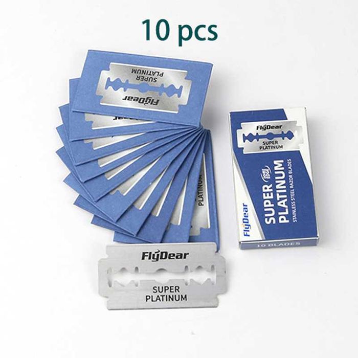 Navalha Lâmina Barbear Aço Inoxidável com 10 Lâminas - NOVA - Barbeiro