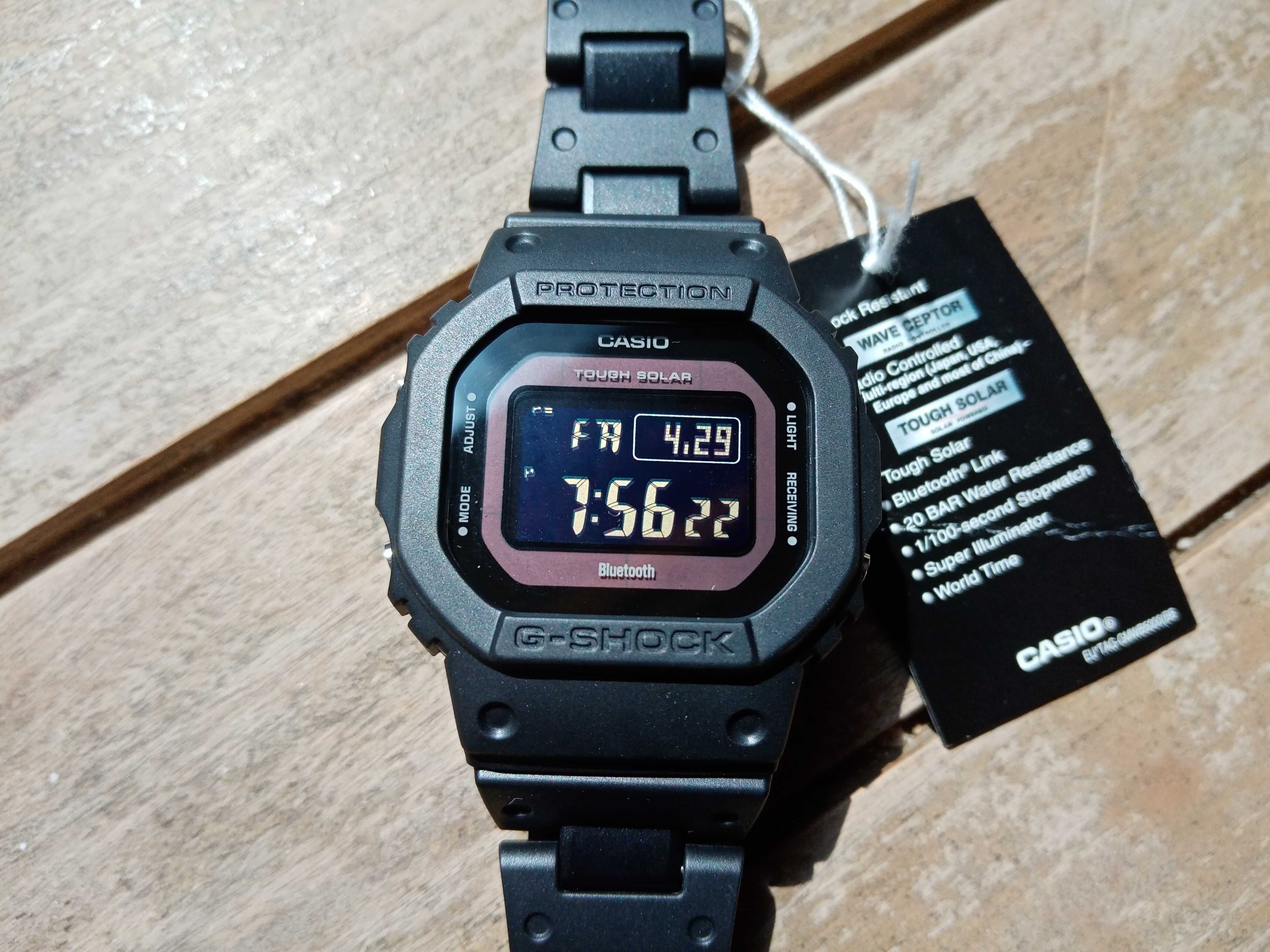 Casio G-Shock GW-B5600BC All Black Solar/Bluetooth - Novo e Original