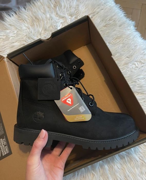 Czarne Timberland buty skorzane meskie zimowe ocieplane obuwie NOWE