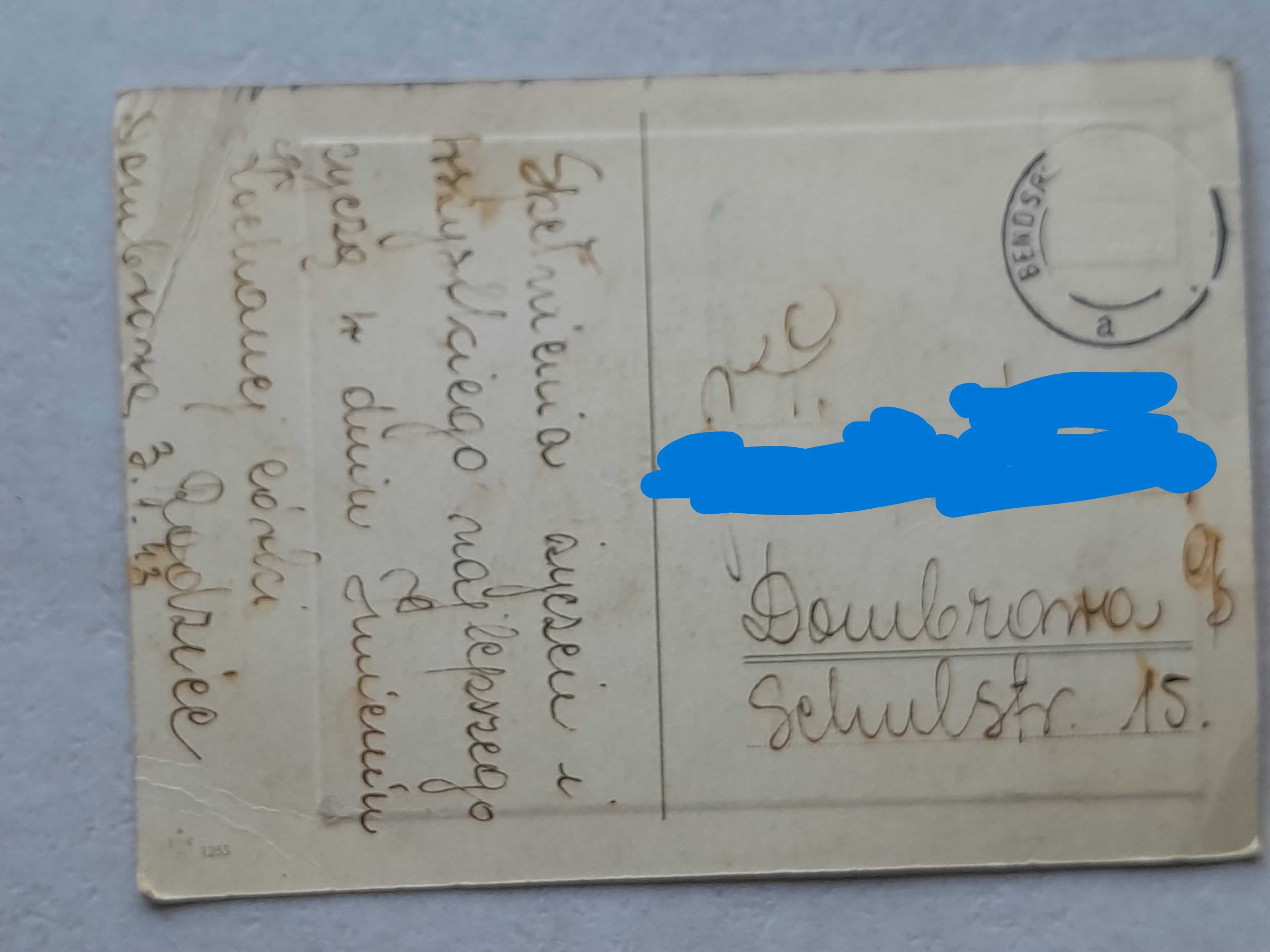 Trzy stare kartki pocztowe II wojna z okupacji w Polsce niemieckie
