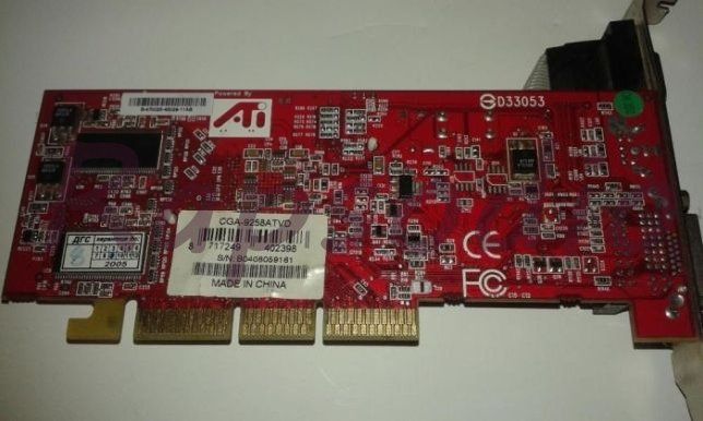 ВИДЕОКАРТА AGP Club 3D Radeon 9250 CGA-9258TVD 128mb