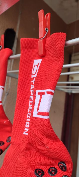 Meias de futebol Tapedesign Vermelhas