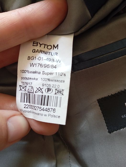 Marynarka męska jednorzędowa, Bytom