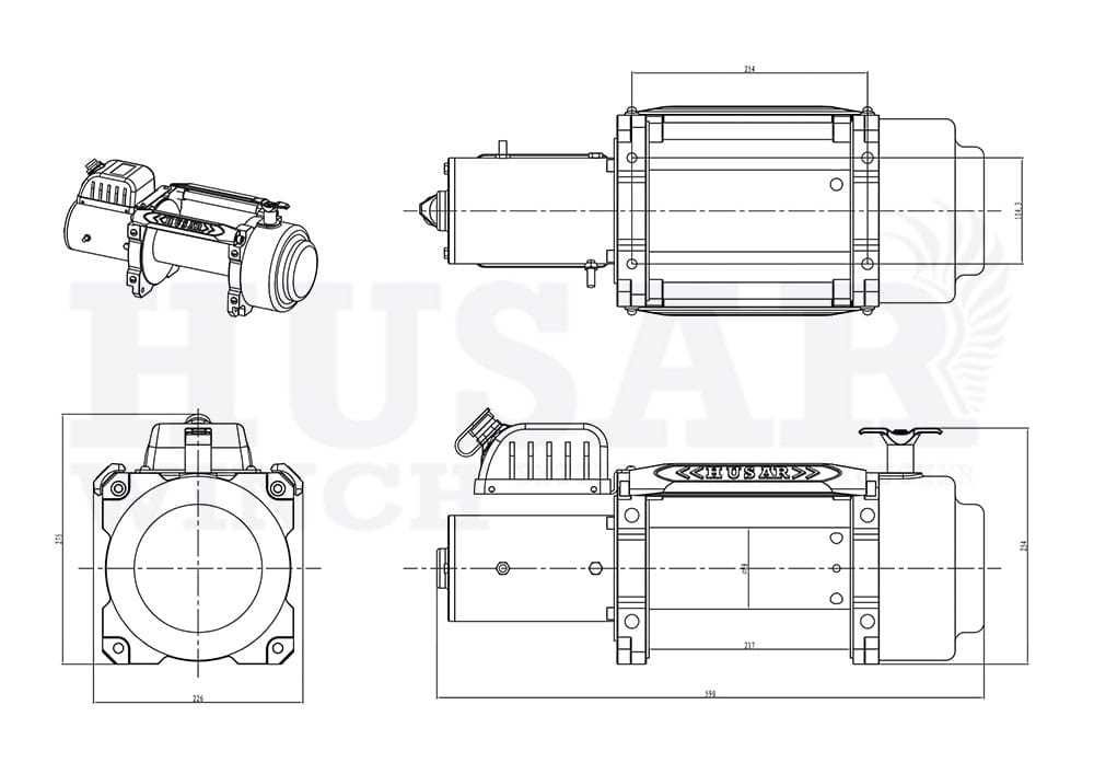 Wyciągarka Husar Winch BST S 18000, 8/16T, Wciągarka samochodowa, LORA