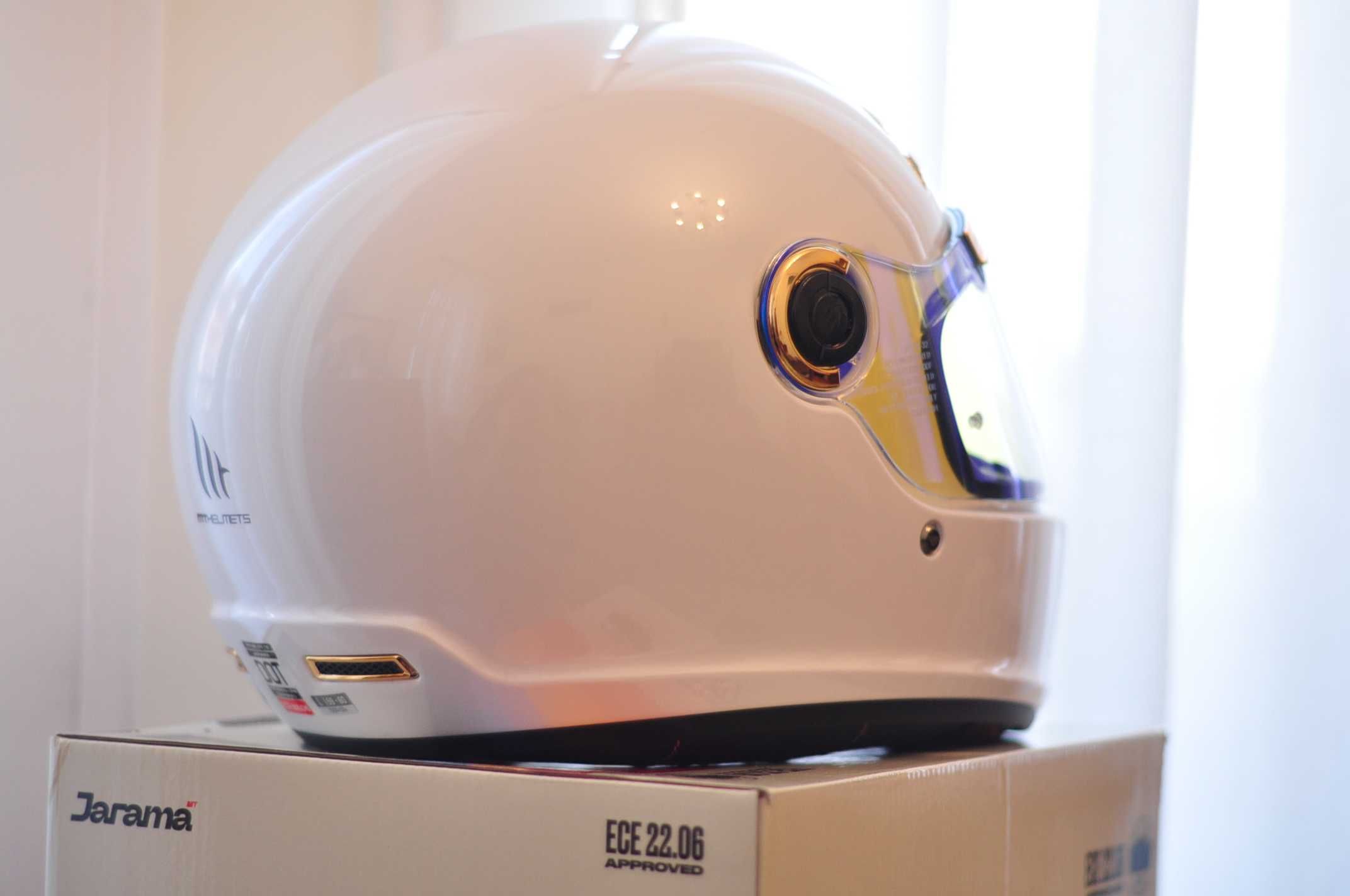 capacete estilo retro vintage Mt Helmets Jarama novo com viseira extra