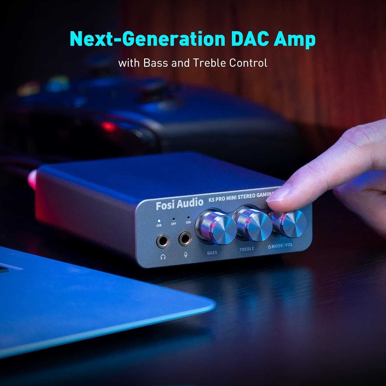 ⇒ Fosi Audio K5 PRO Mini Stereo Gaming DAC - игровой ЦАП AMP усилитель