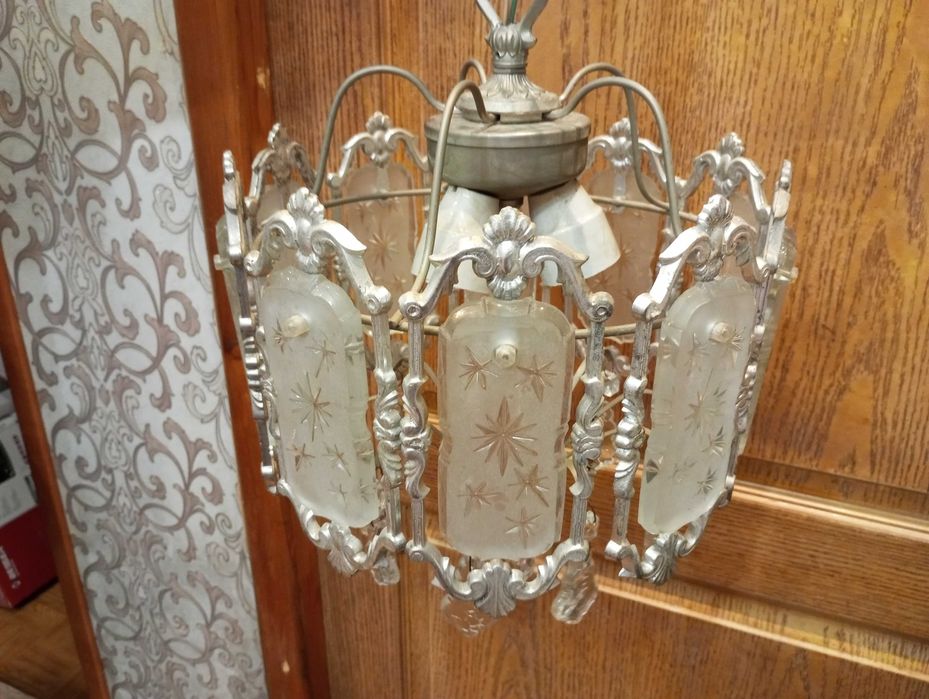 Люстра хрустальная советская светильник ссср