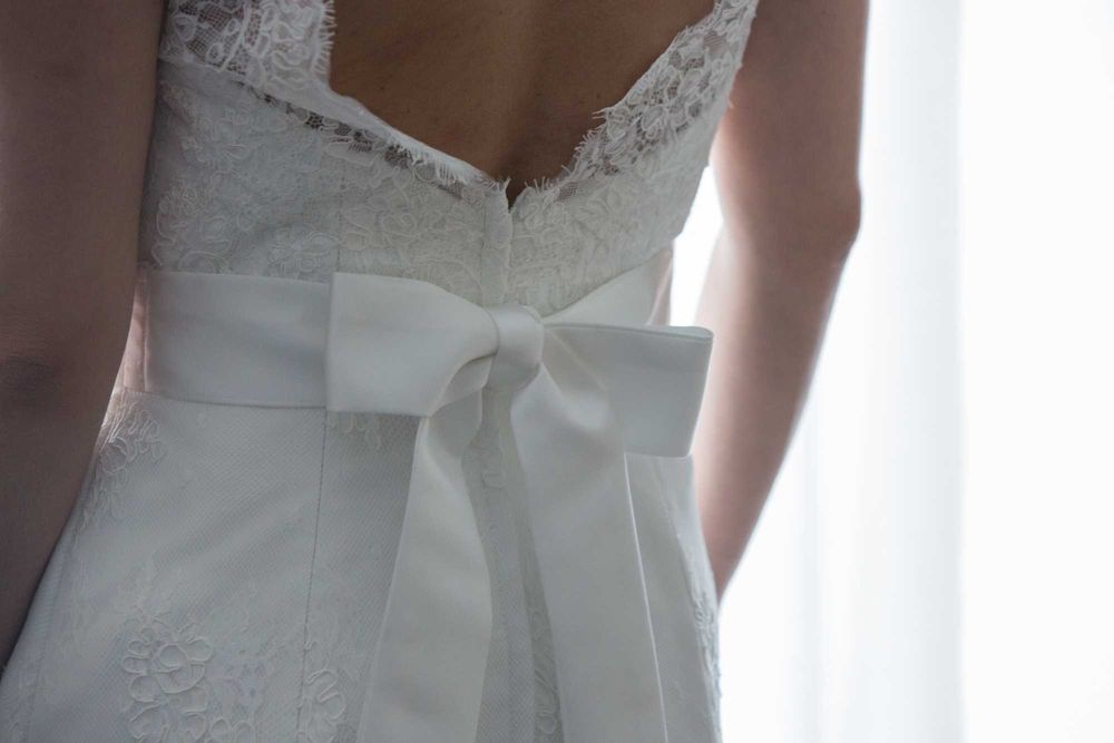 Vestido de noiva em renda, clássico e intemporal (S)
