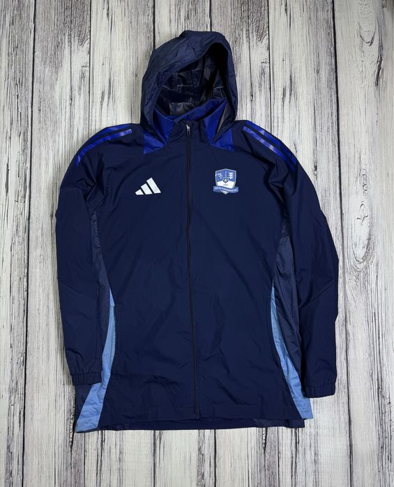 Adidas куртка ветровка оригинал размер 2xl синяя 2024 г