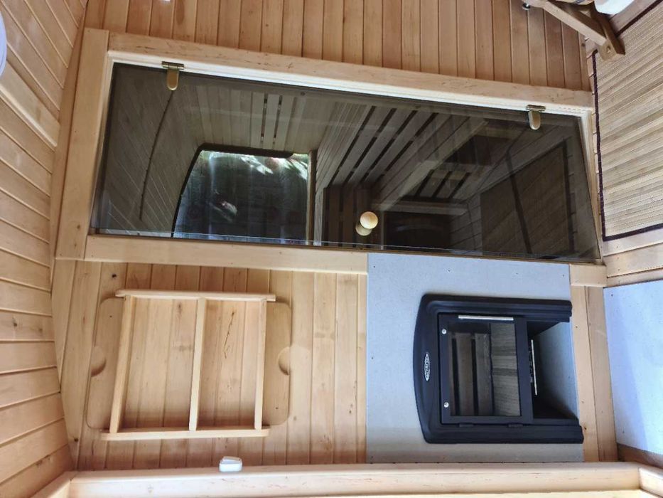 Domek imprezowo-zdrowotny. Sauna parowa i balia.