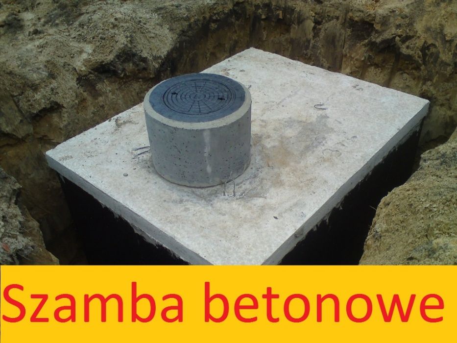 szambo betonowe szczelne, zbiornik na szambo 4,5,6,8,10,12m3 z WYKOPEM