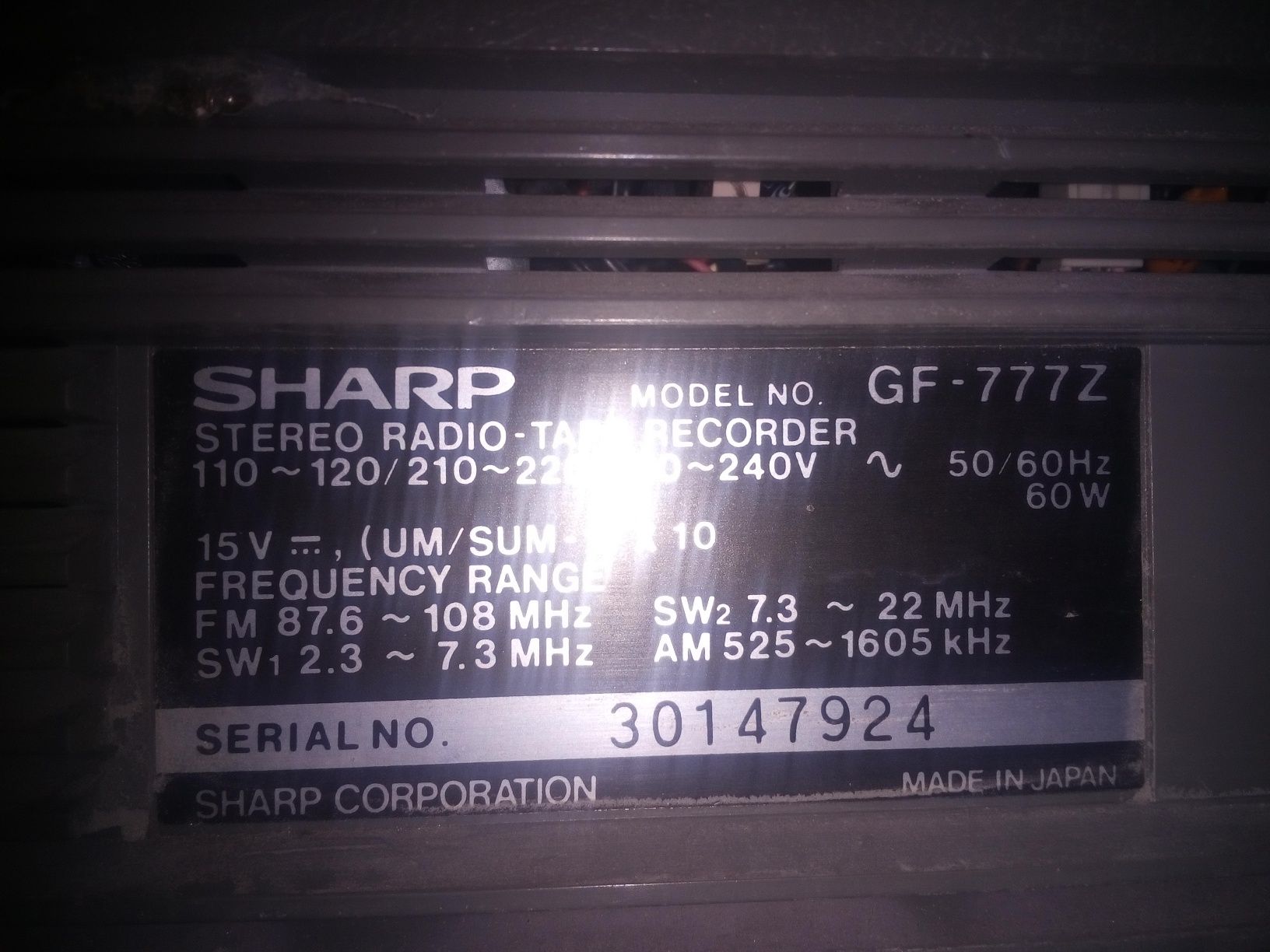 SHARP-777 Z Japan