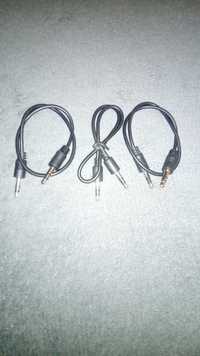 Kabel przewód jack 3.5 mm stereo wtyk- wtyk nowy 3 szt 30cm