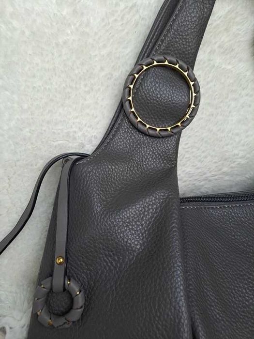 YYCoveri skórzana torebka z uchwytami Grey  New