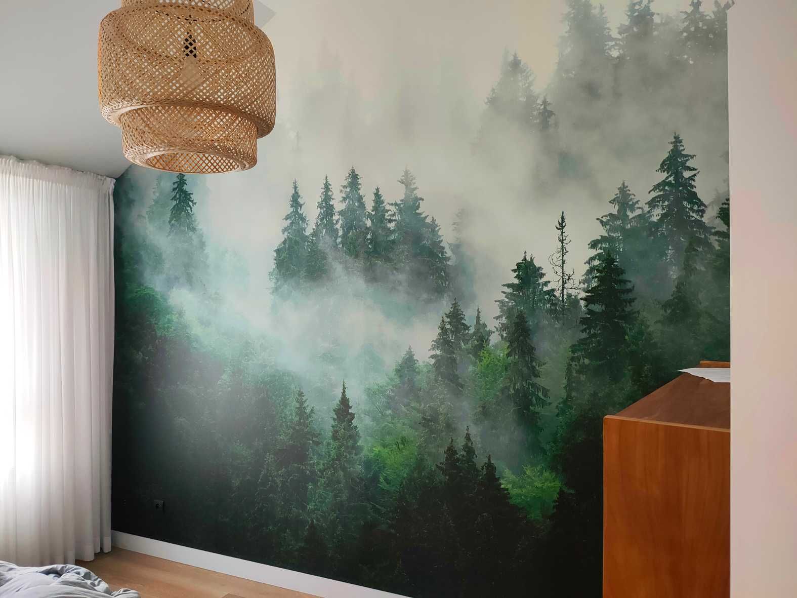 Fototapeta 3d LAS WE MGLE Winylowa Laminowana 400x280 cm
