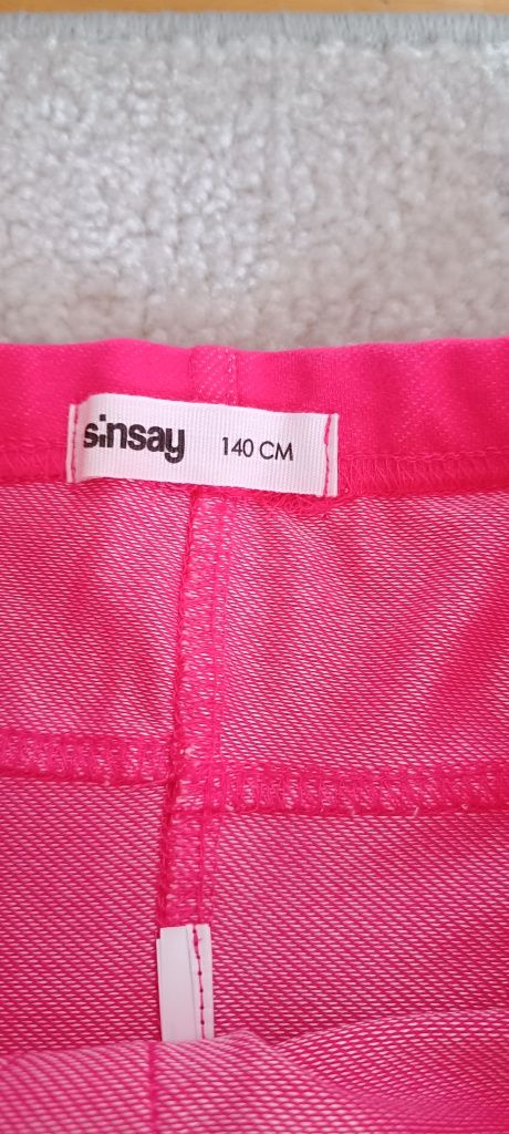 Legginsy r. 140, Sinsay, nowe bez metki, różowe getry