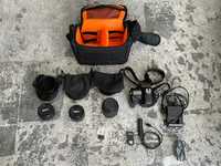 Nikon D7200 + 3 obiektywy, torba, akcesoria