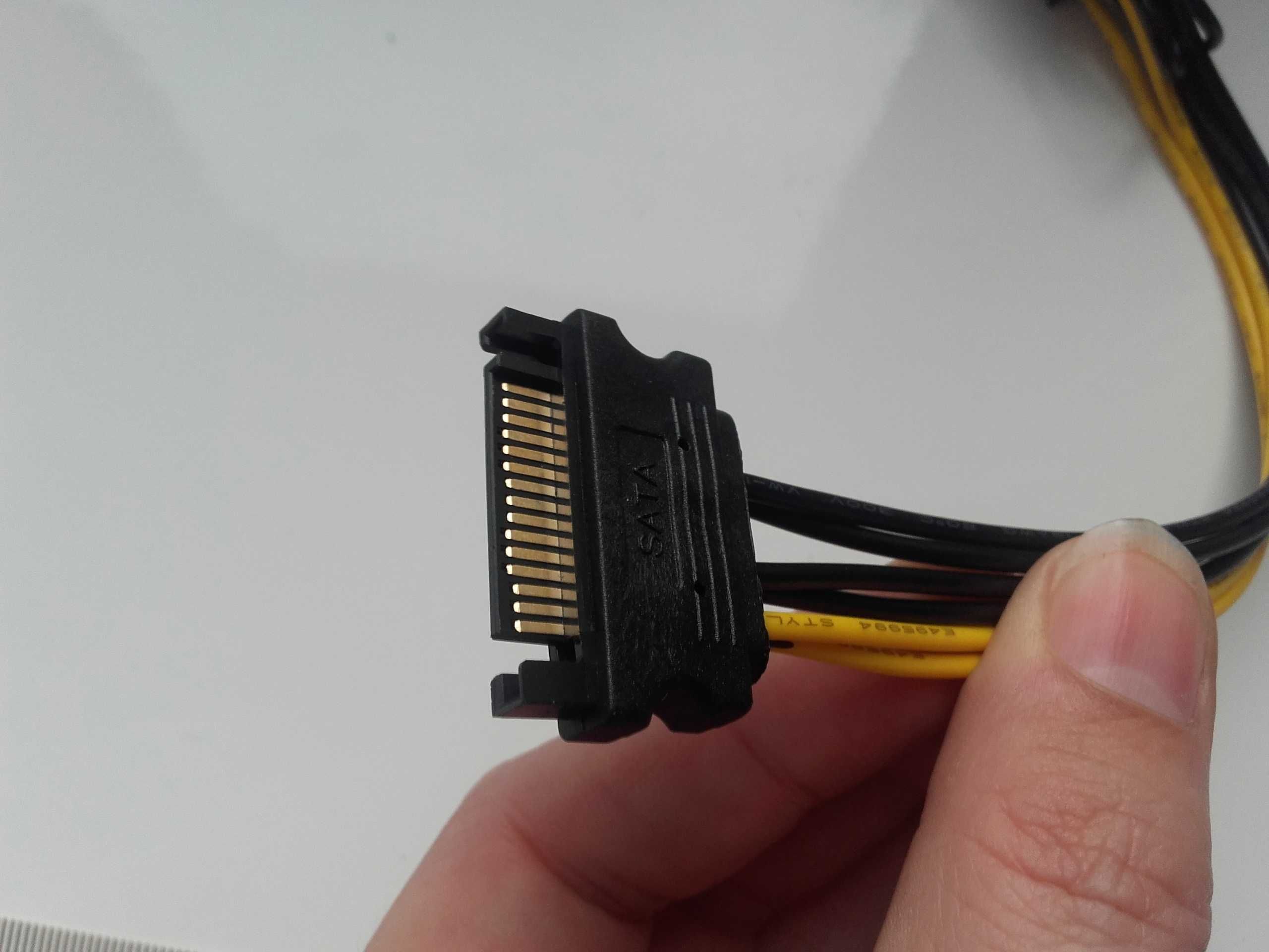 Zasilanie z SATA do GPU 6+2pin = 8pin dla karty graficznej, kabel 19cm