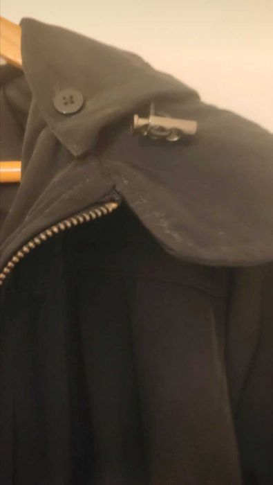 Casaco preto (Kispo) comprido - Massimo Dutti