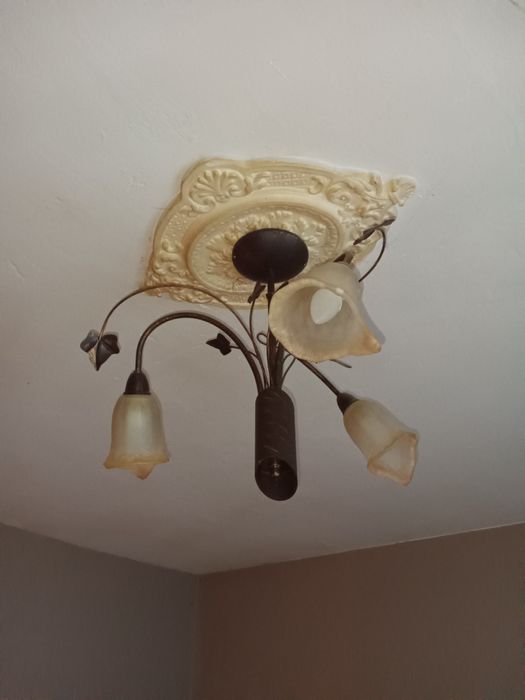 Lampa sufitowa mosiężne kwiaty okazja