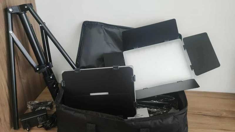 Soonpho Oświetlenie studyjne 2x LED 20W + statyw + uchwyt na telefon