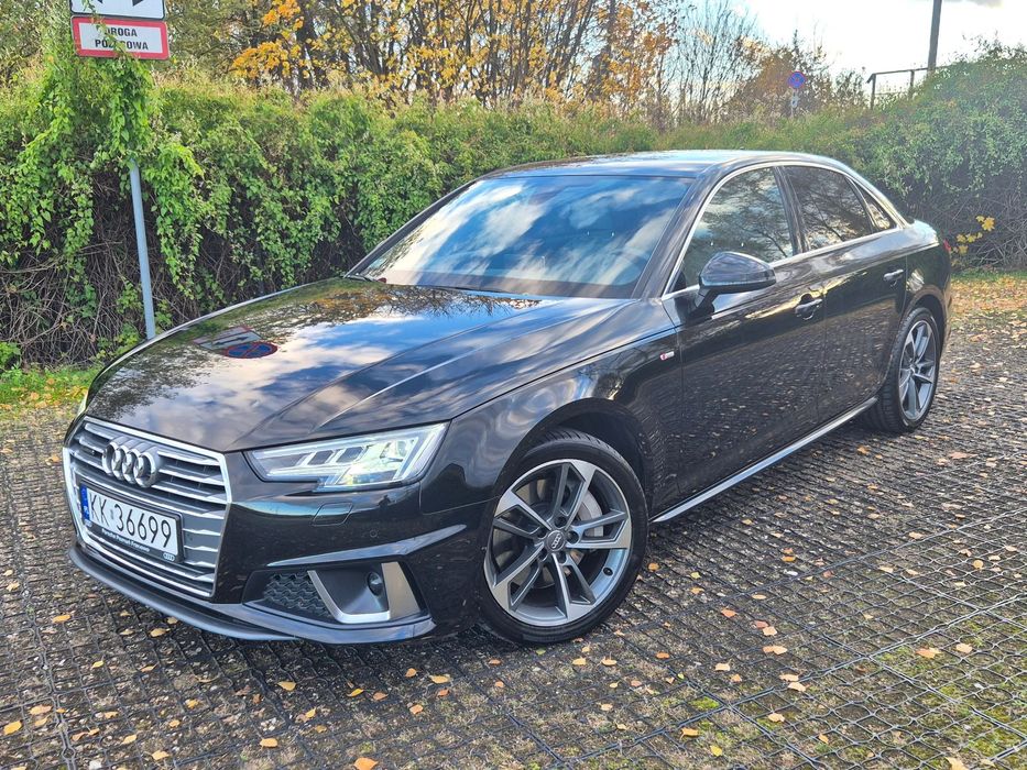 Audi A4 Limousine Salon PL, Sline, Quattro 245 KM, Bezwypadkowy, Matrix LED, B&O