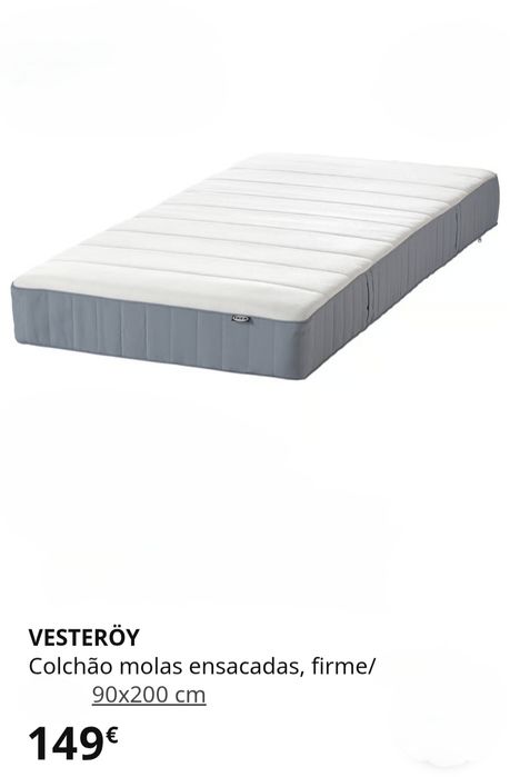 COLCHÃO NOVO IKEA Vesteroy 90 x 200