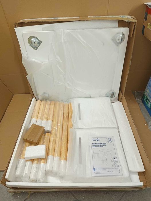 Roba zestaw stolik z krzesełkami dla dzieci białe NOWE