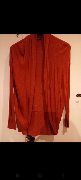 Casaco largo e comprido, laranja/cor de tijolo  - M - Bershka