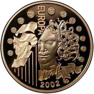 Moeda Ouro 8,45g 22KT - Europa 2002 França