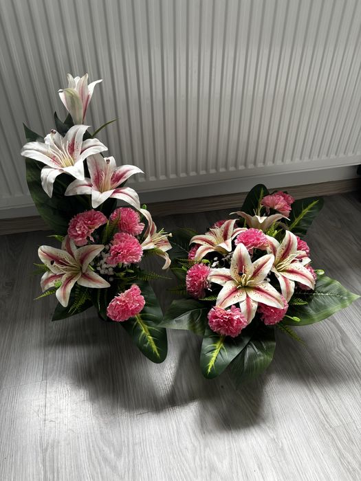 Komplet stroik i bukiet na cmentarz