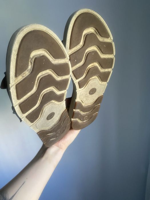 Timberland skórzane sandały płaskie wygodne skóra naturalna karnelowe