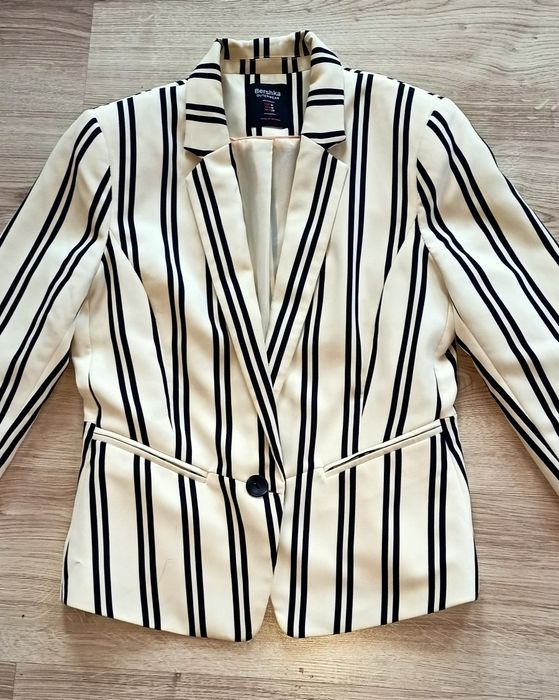 Żakiet marynarka w paski Bershka M 38