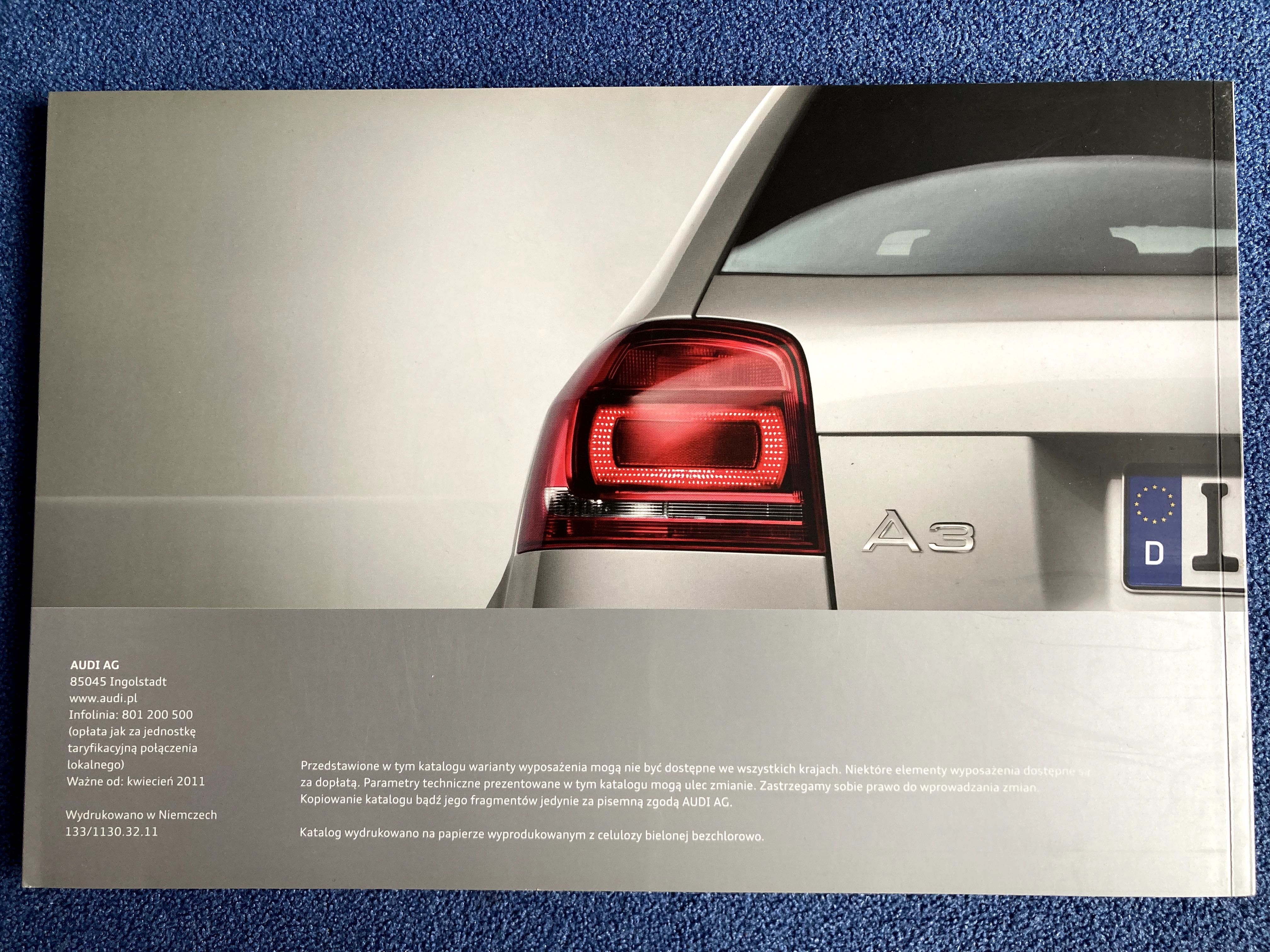 Prospekt Audi A3/S3 2011r wersja polska