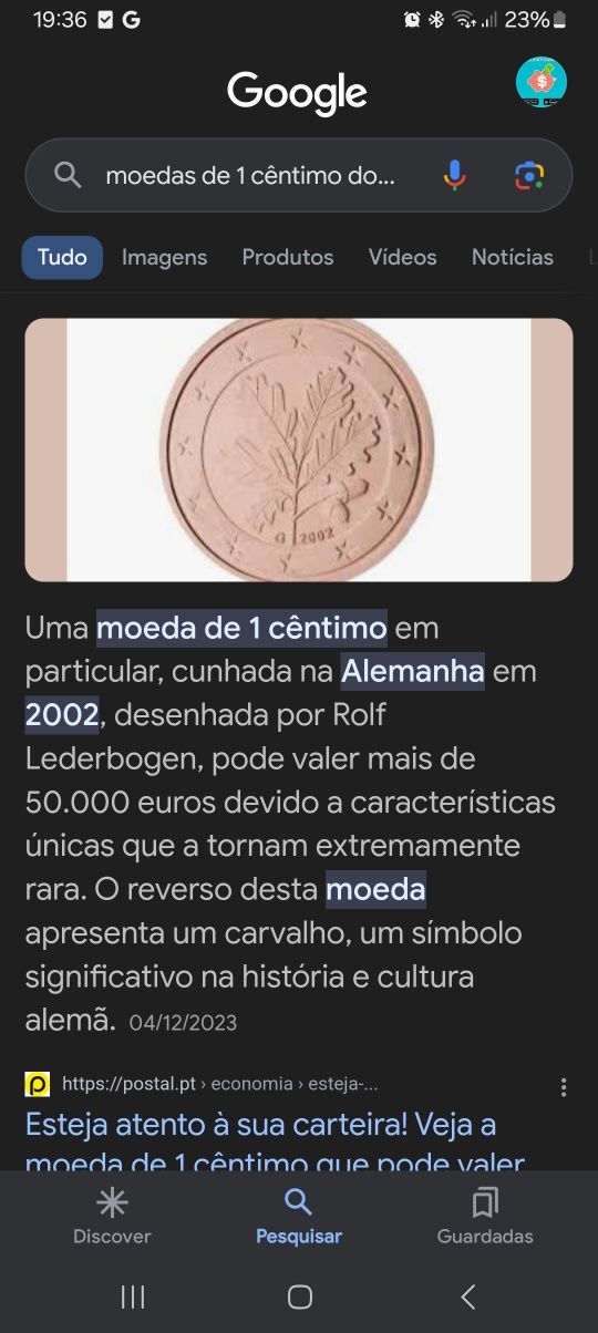 9 Moedas de 1 cêntimos valiosas