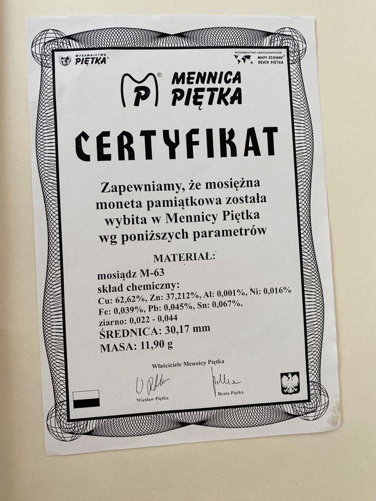 Monety Mennica Piętka