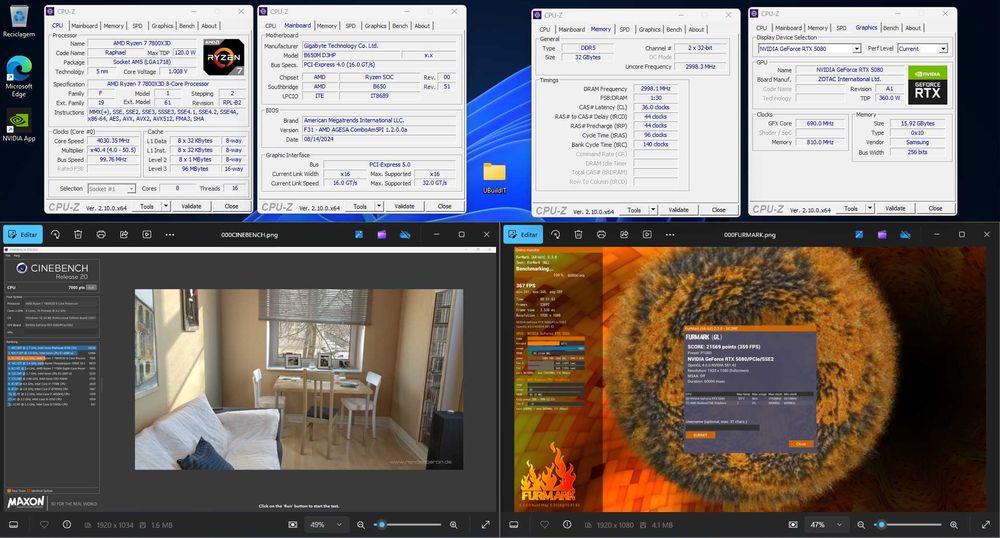 PC Gaming 4K | RTX 5080 / 7800X3D / 32GB DDR5 / 2TB SSD / WATER COOLER