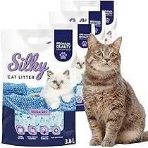 Żwirek silikonowy dla kota bezpyłowy SILKY 4x3,8l zestaw 4 worki