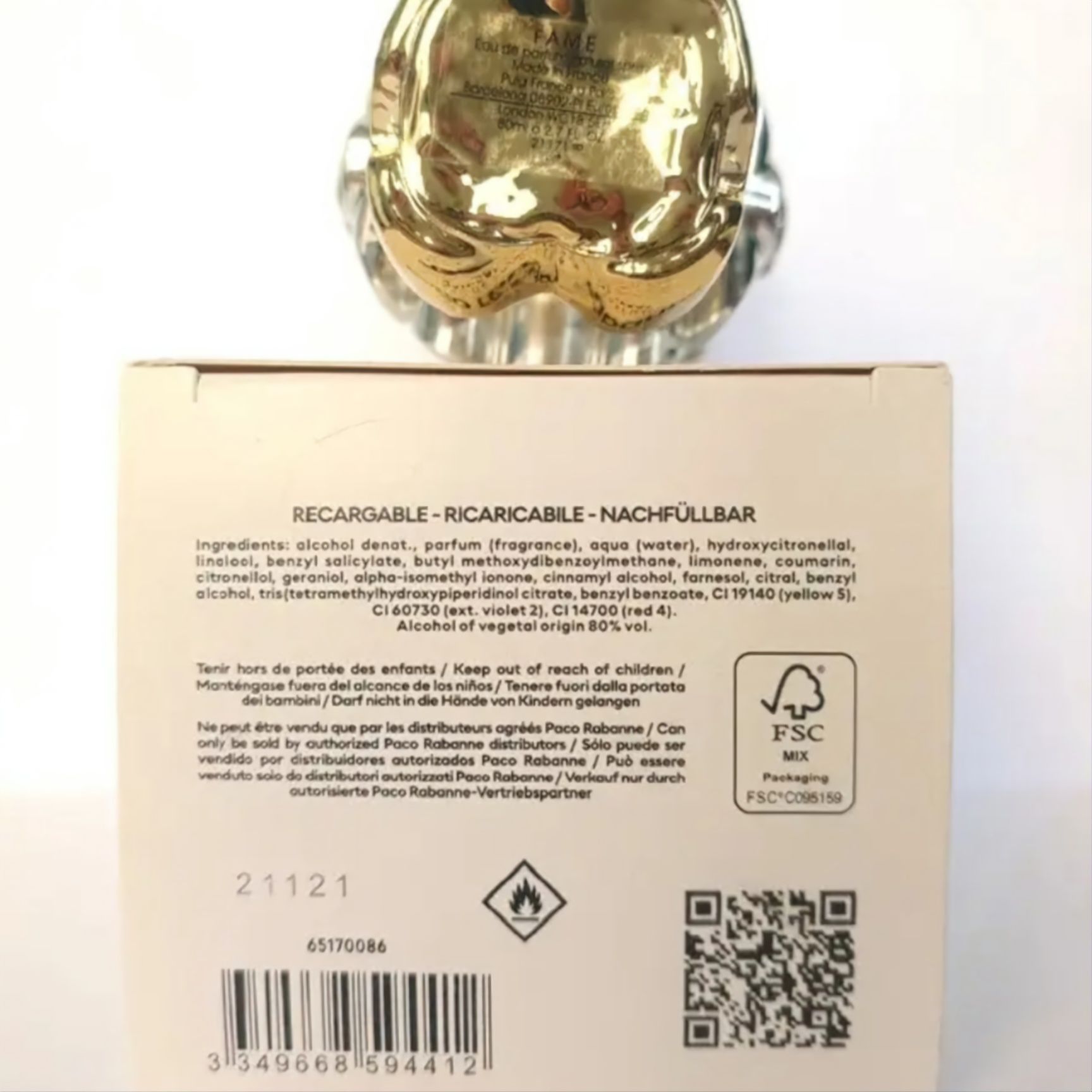 Paco rabanne fame пако рабан фам фем робот 80 мл