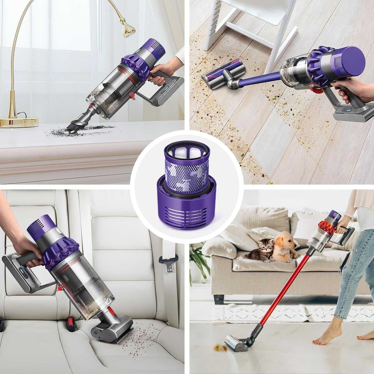 4 Filtr do odkurzacza Dyson, wymienne filtry do Dyson V10 SV12 Cyclone
